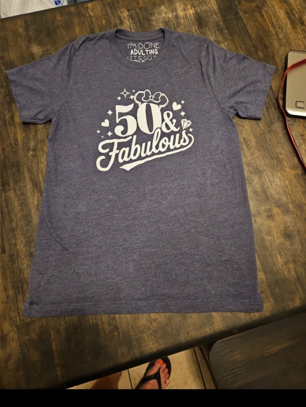 50 & Fabulous Graphic Tee - Heather Navy